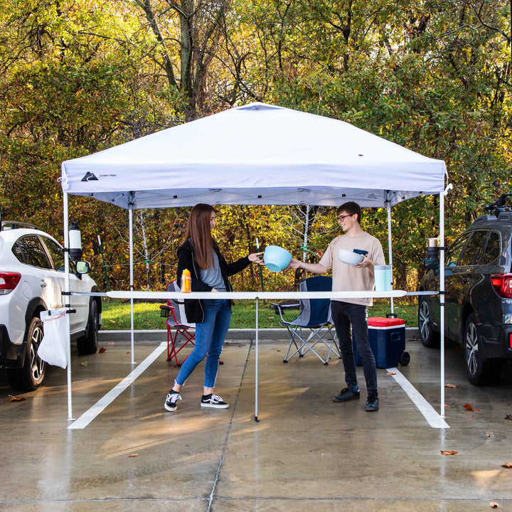 Simple Push Straight Leg Instant Canopy, White, 10 Ft X 10 Ft