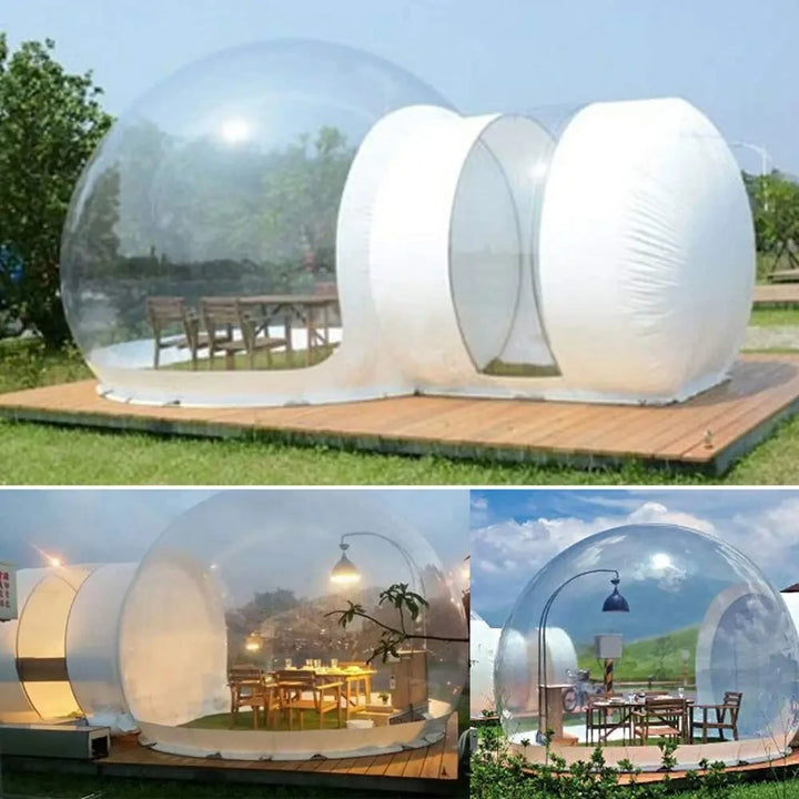 Transparent Inflatable Bubble Tent Spherical Clear House Kids Party Clear Inflatable Bubble Cabin Lodge Starry Sky Dome