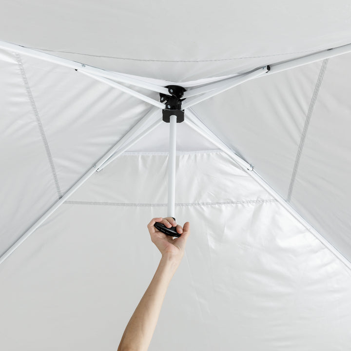 Simple Push Straight Leg Instant Canopy, White, 10 Ft X 10 Ft